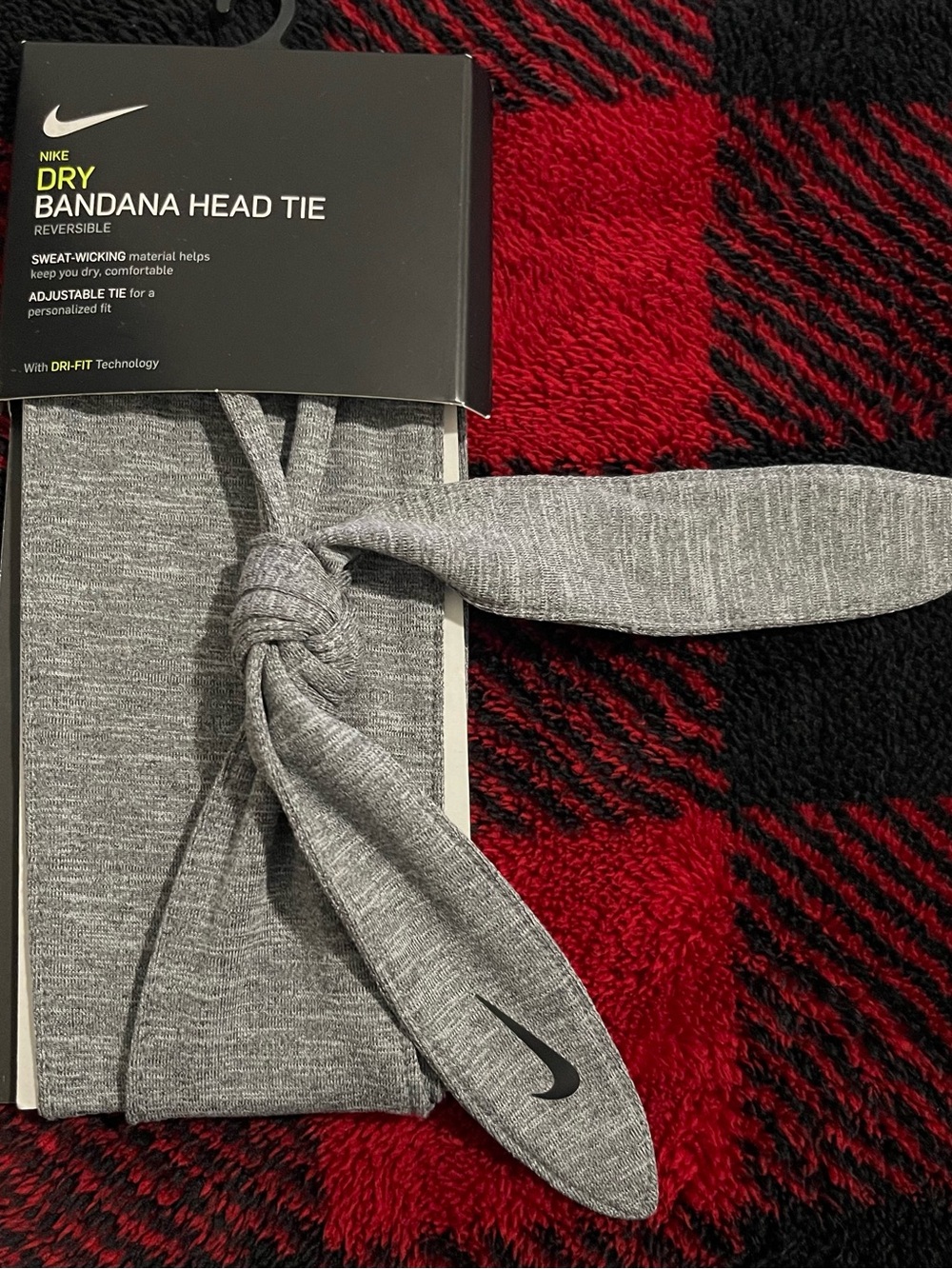 Nike Dry Bandana Head Tie - Heather Gray